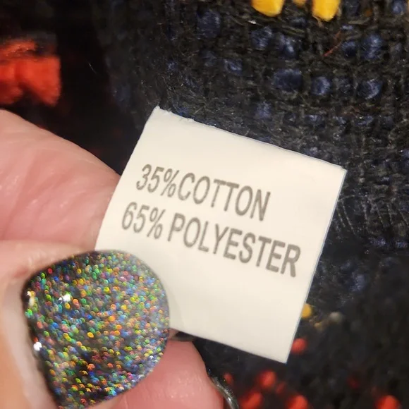 CBR Long Sleeve Plaid Dress - Red, Black, Blue And Yellow With Fringe Hem Sz S! - Picture 2 of 13